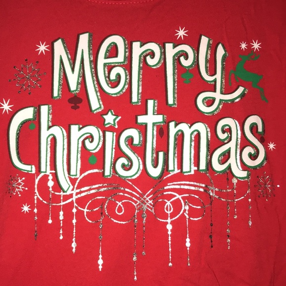 Women’s “Merry Christmas” Cotton Tee - Picture 2 of 6